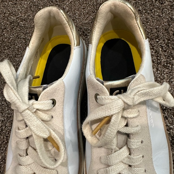 Cole Haan GrandPrø Topspin Sneakers White Leather & Suede Gold Accents Size 6.5 - Picture 6 of 10